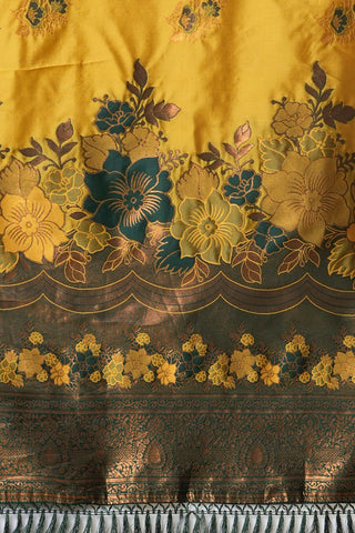 Yellow Banarasi Silk Saree _Kumari Sarees