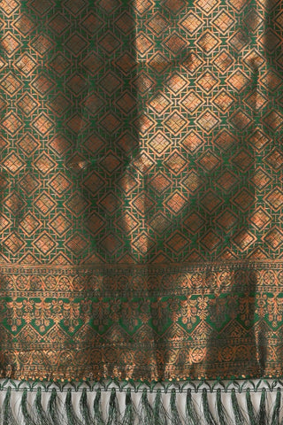 Yellow Banarasi Silk Saree_Kumari Sarees