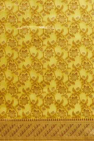 Yellow Soft Linen Cotton Saree