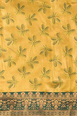 Yellow Banarasi Silk Saree_Kumari Sarees