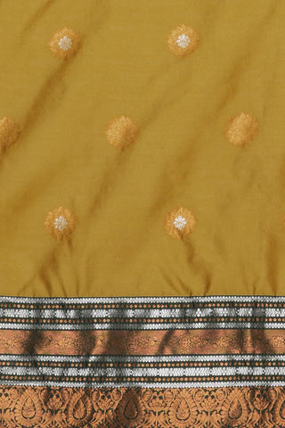 Yellow Banarasi Silk Saree_Kumari Sarees