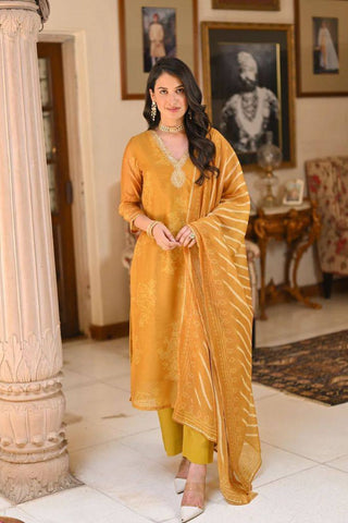 Reyon Embroidery Teby Silk Kurta Silk_Kumari Sarees