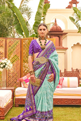 Multi Colour Banarasi Patola Silk Saree