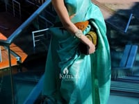 Green Katan Silk Handloom Weaving Saree