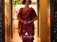 Purple Handloom Weaving Silk Saree_Kumari Sarees