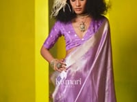 Purple Pure Viscose Zari Tissue Saree_Kumari Sarees