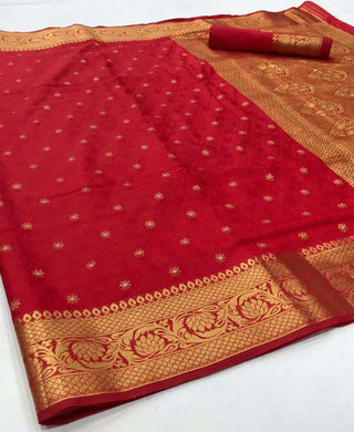 Pink Kanjeevaram Handloom Silk Saree